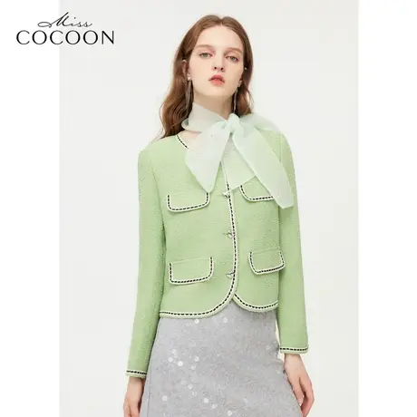 missCOCOON时尚上衣2023春新款女高级轻熟风小香风气质女人短外套商品大图