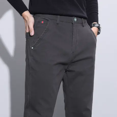 男装纯棉宽松西装裤春秋款男士高端休闲裤子秋季2023新款直筒西裤商品大图