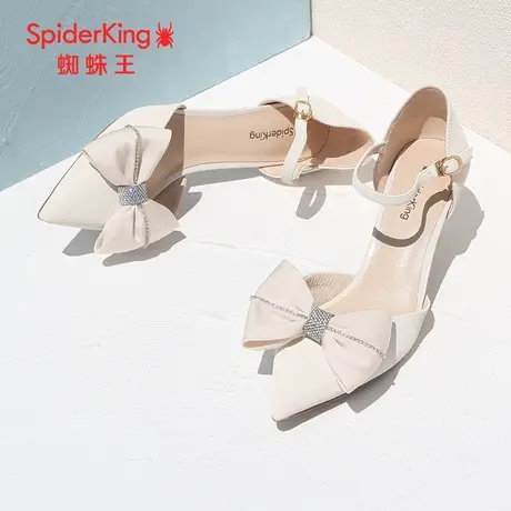 SPIDER KING/蜘蛛王凉鞋女2023夏季商场同款包头凉鞋女蝴蝶结细跟商品大图