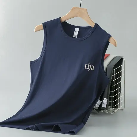 莫代尔背心男夏季薄款冰丝凉感运动坎肩健身速干无袖t恤篮球汗衫商品大图