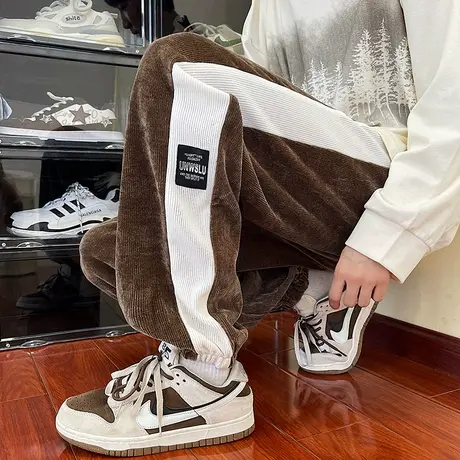 华夫格卫裤男夏季宽松束脚美式运动裤高街vibe裤子春秋痞帅高级感商品大图