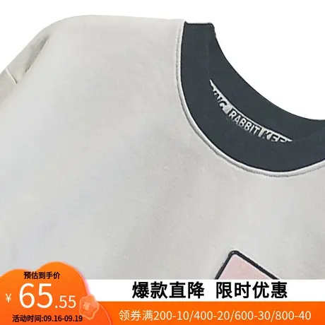 艾格春秋女士上衣宽松百搭圆领加厚Y549商品大图