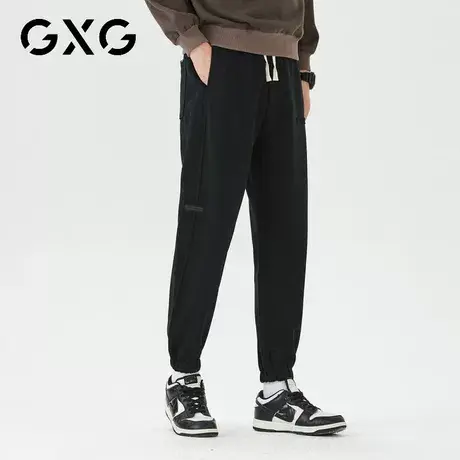 【新款】GXG冬季束脚休闲裤男士时尚百搭运动风卫裤图片