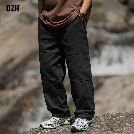 男士休闲工装裤男秋季男款阔腿裤裤美式户外运动纯棉男裤直筒长裤商品大图