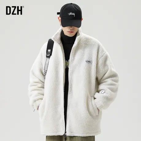 男士秋冬羊羔绒外套男高级感痞帅2023新款日系羊羔毛棉服休闲夹克图片