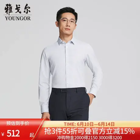 【商场同款】雅戈尔男士长袖衬衫春秋新款官方商务休闲长袖衬衫男商品大图