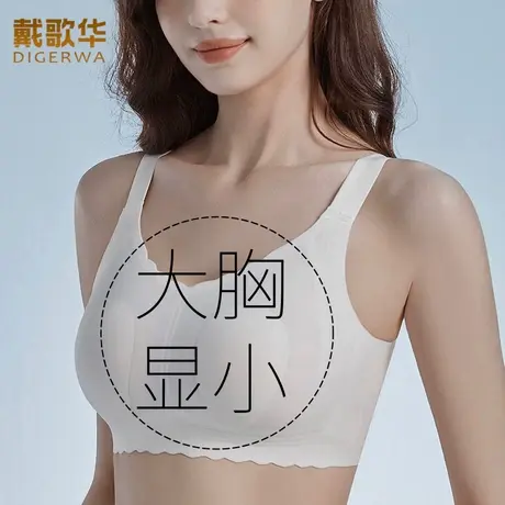 戴歌华新品内衣大胸显小胸聚拢收副乳防下垂无钢圈运动无痕文胸罩商品大图