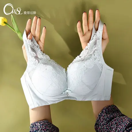 奥维丝丽内衣女中薄款上托聚拢无钢圈调整型收副乳性感女士文胸商品大图