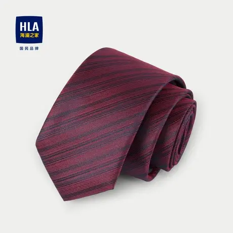 HLA/海澜之家质感花纹领带2025新款光泽有型含桑蚕丝婚庆领带男商品大图