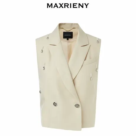 【奥莱】MAXRIENY时髦小马夹秋季西装马甲上衣轻奢图片
