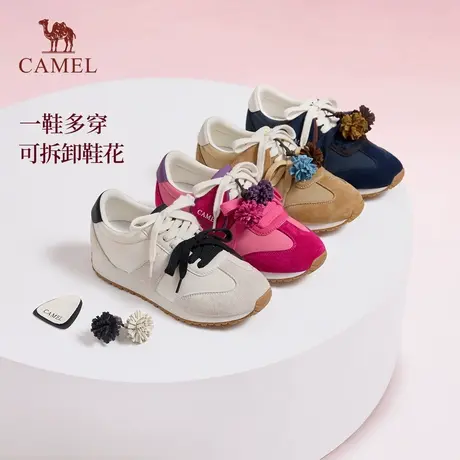 骆驼女鞋2025秋季新品厚底鞋女时尚百搭运动鞋通勤增高休闲鞋图片
