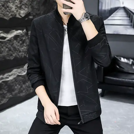 工装夹克男春秋季新款潮流潮牌百搭外穿上衣服棒球领秋装男士外套商品大图