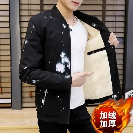 2023加绒加厚男士保暖羽绒棉服短款潮流轻薄棉衣冬装小棉袄外套男商品大图