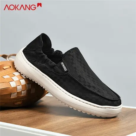 奥康老北京布鞋休闲鞋一脚蹬懒人鞋简约百搭帆布鞋子2025秋季新款商品大图