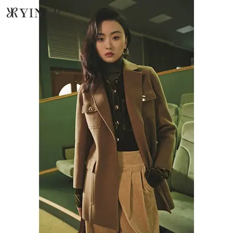 图错-【1996系列】YINER音儿女装冬季新款羊毛呢短外套商品大图