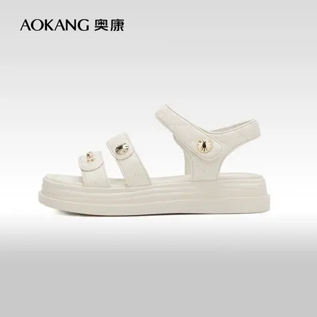 【门店发货】奥康女鞋 2023夏季新款厚底凉鞋松糕底休闲运动凉鞋图片