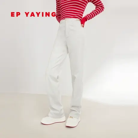 EP YAYING雅莹女装 云朵棉拖地直筒微喇牛仔裤 春装商场同款J606A商品大图