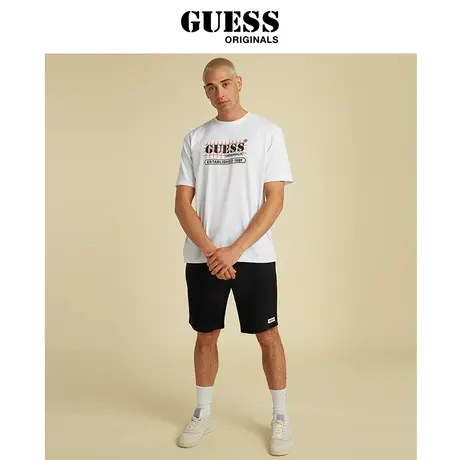 GUESS Originals  男抽绳收腰休闲短裤-MBYQ01RA1B3商品大图