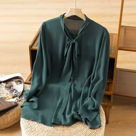 享永子法式文艺复古衬衫女宽松休闲百搭上衣显瘦衬衣2023春夏新款商品大图