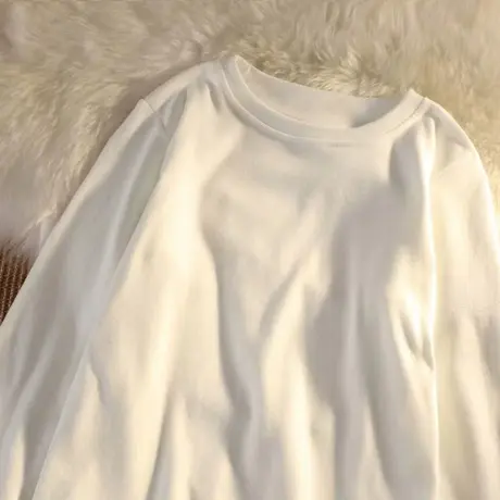 打底衫女秋冬百搭洋气内搭长袖t恤秋冬季新款上衣潮德绒加绒加厚图片