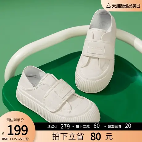 骆驼女鞋2023夏季新款厚底小白鞋女运动平底休闲面包鞋板鞋女款图片