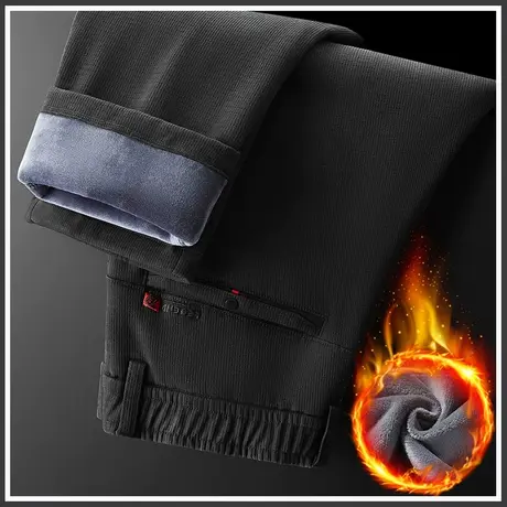 男士商务西装裤秋冬款加绒加厚外穿休闲裤子冬季西裤2024新款冬裤商品大图