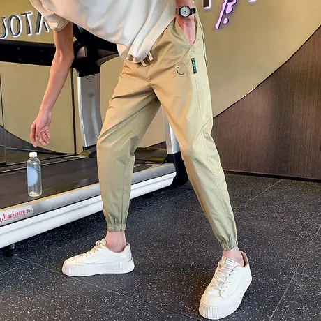 男春秋季运动裤束脚男裤2023新款修身哈伦裤潮流休闲裤子松紧卫裤商品大图