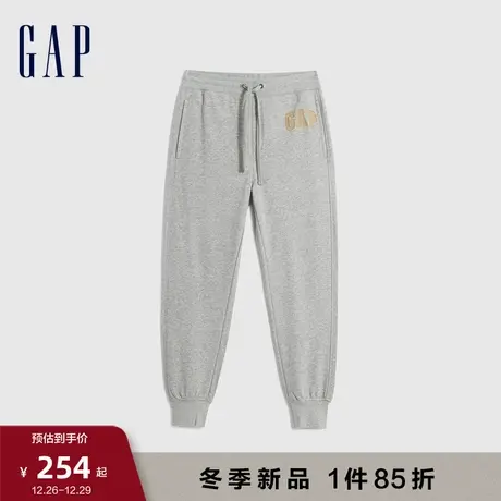 Gap男装春秋休闲法式圈织软运动卫裤微弹舒适针织束脚裤841226商品大图