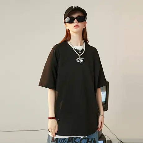 美式潮流高街vibe短袖T恤男潮中性风潮牌大码宽松oversize半截袖商品大图