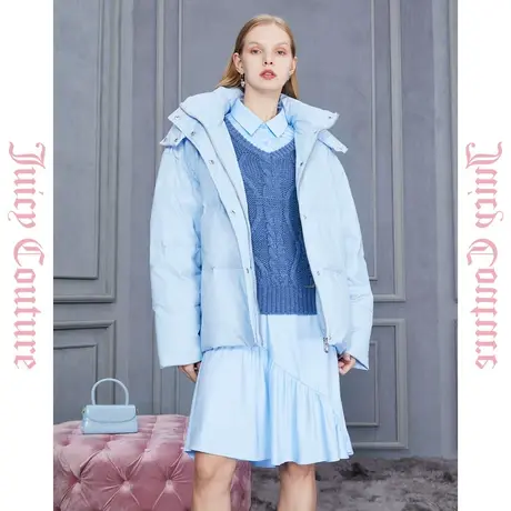 Juicy Couture橘滋女装新款天使蓝环保皮女式外套图片