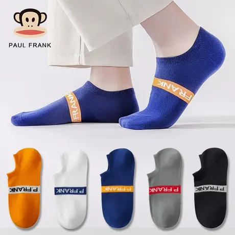 大嘴猴袜子男士夏季短袜透气薄款防臭隐形船袜男不掉跟浅口袜潮流商品大图