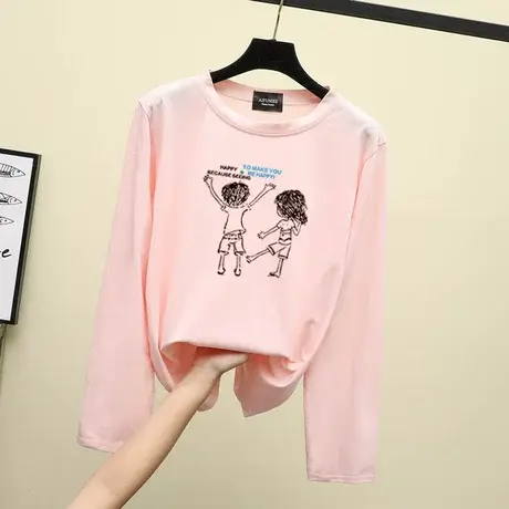 16春装12少女孩13初中生14高中学生18秋上衣17长袖T恤15岁打底衫商品大图