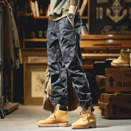冬季束脚长裤子男士休闲裤潮流百搭宽松哈伦男生痞帅工装休闲裤男商品大图