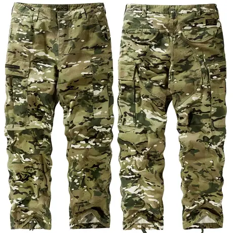 VIP秋季迷彩裤男韩版直筒多袋宽松工装裤潮牌休闲长裤耐磨工作裤商品大图