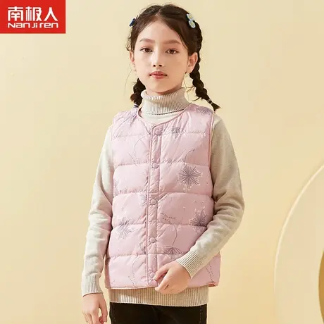 女童羽绒马甲儿童羽绒背心中大童保暖棉服宝宝秋冬马夹外穿外套商品大图