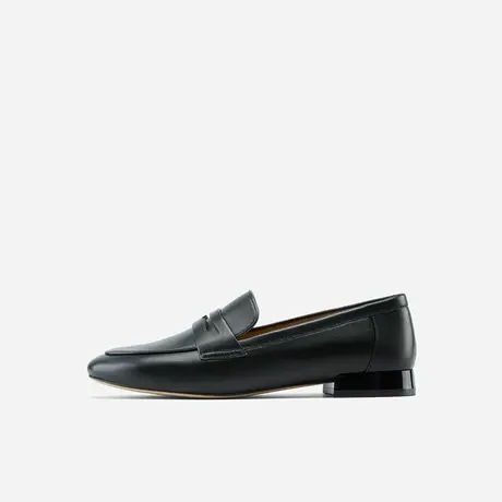 Nine West/玖熙2024年春季新款乐福鞋女通勤圆头羊皮低跟单鞋女图片