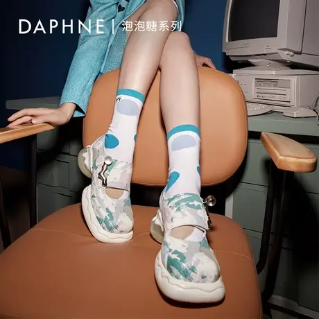 DAPHNELAB达芙妮泡泡糖真皮厚底乐福鞋女2023新款玛丽珍小皮鞋女图片