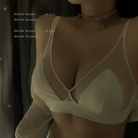 【限时优惠】文胸胖mm大码聚拢内衣性感无钢圈薄款女胸罩夏季白色商品大图