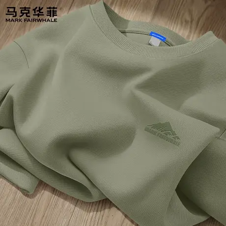 马克华菲圆领卫衣男士秋季外套男2025新款简约百搭时尚男装上衣X图片