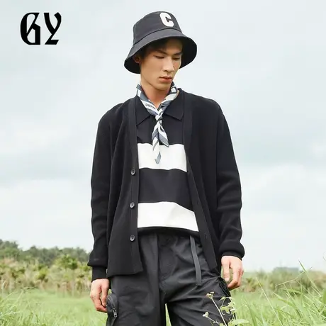 雅戈尔奥莱 GY男装青年休闲时尚开襟毛衫男士圆领毛衫外套商品大图