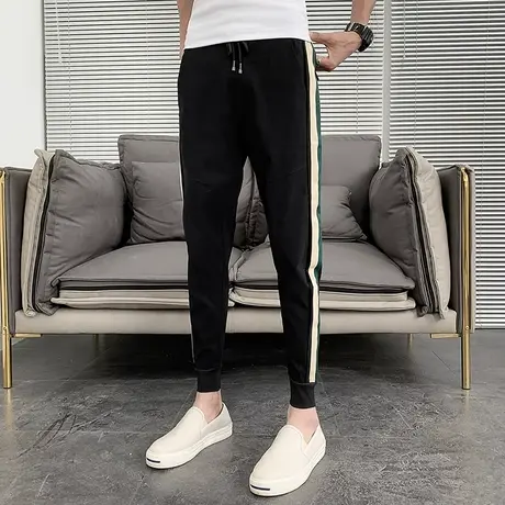 九分小脚裤子男修身百搭网红休闲裤夏季韩版潮流个性小伙运动束脚图片