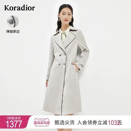 珂莱蒂尔气质风衣双排扣气质法式时尚洋气外套女士2023年秋季新款图片