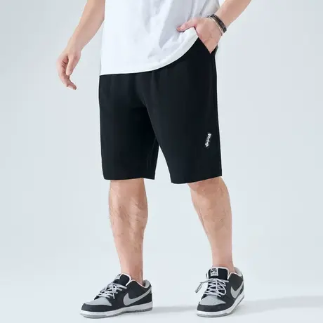 半墨大码男装中国风棉麻短裤2022夏季新款加肥加大直筒潮流休闲裤图片