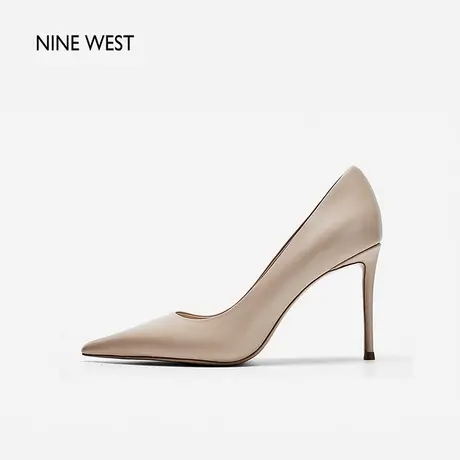 Nine West/玖熙刘亦菲同款经典纯色高跟鞋女2025夏季新款真皮单鞋图片