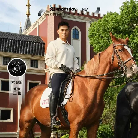 HLA/海澜之家sportsday荣耀马术运动卫衣23秋季新款六明治上衣男图片