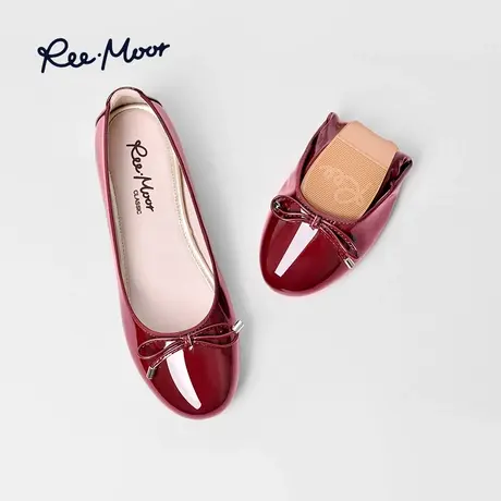 REEMOOR睿慕蛋卷鞋女舒卷鞋浅口平底鞋软底芭蕾女鞋商品大图