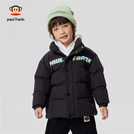 大嘴猴童装儿童2023秋冬新品男童保暖棉袄中大童短款厚棉服外套商品大图
