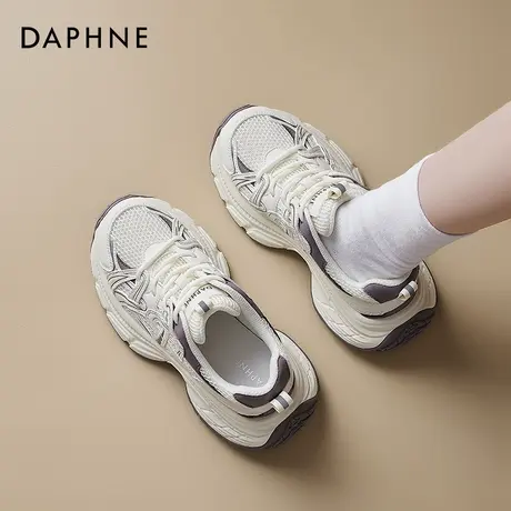 达芙妮厚底老爹鞋女2025新款夏季鞋子网面透气小白鞋女款运动女鞋商品大图