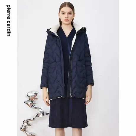 【皮尔卡丹女装】冬季简约百搭保暖连帽羽绒服【专柜正品】商品大图