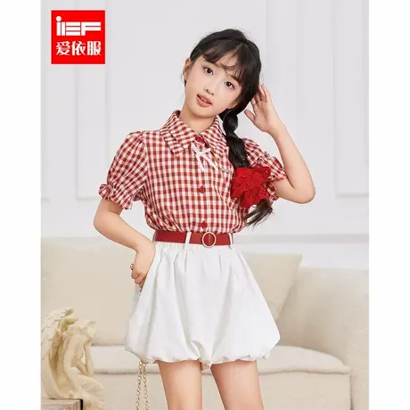 MINIIEF【爱依服童装】2025夏季新款韩版时尚洋气女童上下套裤图片